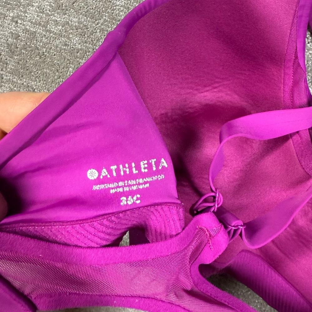 Athleta Lightly padded Advance Sports High Impact Racerback Bra Size 36C - Picture 4 of 4